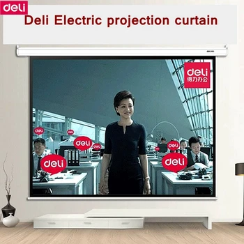 Deli 50492 Electric projection curtain 100"(208x148cm) white plastic curtain hanging curtain meeting room wedding showing
Deli 50492 Electric projection curtain 100"(208x148cm) white plastic curtain hanging curtain meeting room wedding showing