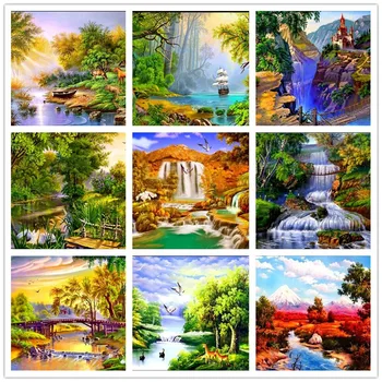 DIY 5D full Diamond Mosaic Landscapes Tree Folwers Garden Lodge Painting Cross Stitch Kits Diamonds Embroidery Home Decoration
DIY 5D full Diamond Mosaic Landscapes Tree Folwers Garden Lodge Painting Cross Stitch Kits Diamonds Embroidery Home Decoration