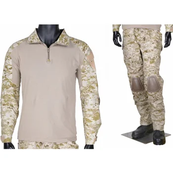 

CQC Tactical Airsoft Military Army Combat BDU Uniform Shirt & Pants Set Gen2 Camouflage Outdoor Paintball Hunting Digi-Desert