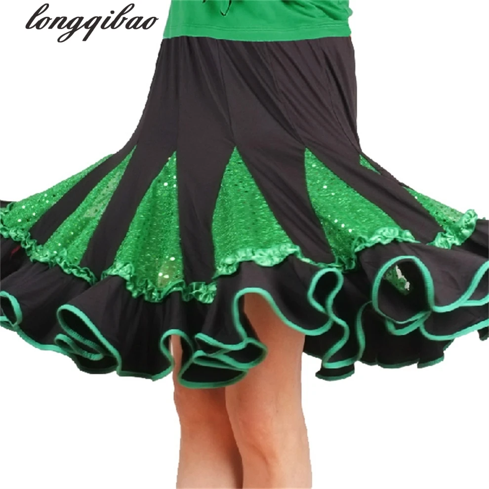 Юбка с эластичным поясом для взрослых одежда латиноамериканских танцев юбки