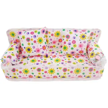 1 Pcs Mini Dollhouse Furniture Flower Cloth Sofa With 2 Cushions For Barbie Doll House Toy Accessories Kid Play House Role Play
1 Pcs Mini Dollhouse Furniture Flower Cloth Sofa With 2 Cushions For Barbie Doll House Toy Accessories Kid Play House Role Play