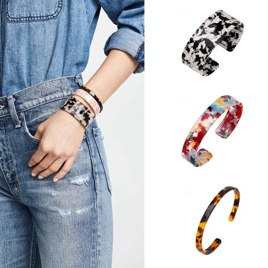 Dvacaman Colorful Resin Open Adjustable Bangle Women Leopard Print Charm Bracelet Arm Hand Accessories Wedding Jewelry Wholesale
Dvacaman Colorful Resin Open Adjustable Bangle Women Leopard Print Charm Bracelet Arm Hand Accessories Wedding Jewelry Wholesale