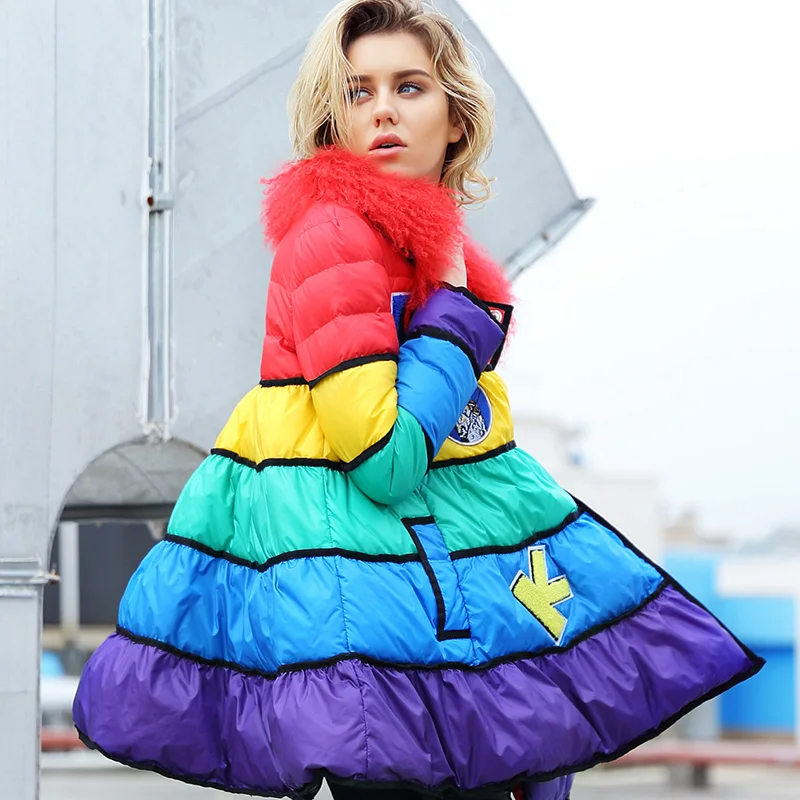 Free Shipping New Brand Winter Women Down Jacket Luxurious Fur Collar Expansion Bottom Cloak Medium-long Down Coat Thickening
Free Shipping New Brand Winter Women Down Jacket Luxurious Fur Collar Expansion Bottom Cloak Medium-long Down Coat Thickening