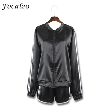 Focal20 Casual Satin Shinny Fitness Set Stripes Coat Drawstring Shorts Set Casual Fitness Set Streetwear
Focal20 Casual Satin Shinny Fitness Set Stripes Coat Drawstring Shorts Set Casual Fitness Set Streetwear