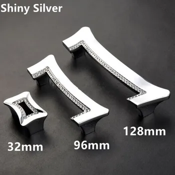 Fashion deluxe glass diamond handles silver chrome kitchen cabinet wardrobe dresser drawer handles crystal knobs 128mm 96mm 32mm
Fashion deluxe glass diamond handles silver chrome kitchen cabinet wardrobe dresser drawer handles crystal knobs 128mm 96mm 32mm