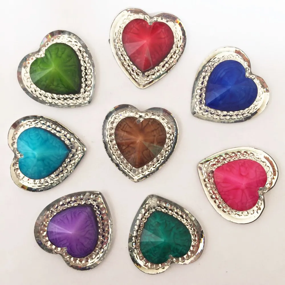 DIY 60pcs mix 25mm Heart Resin crack Flatback Rhinestone Wedding 2 Hole buttons F066*10
DIY 60pcs mix 25mm Heart Resin crack Flatback Rhinestone Wedding 2 Hole buttons F066*10