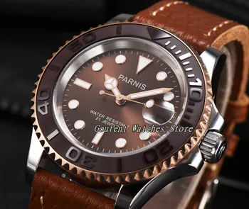 44mm Parnis Brown dial Men's watches Sapphire Glass Automatic Movement Military Men Wrist Watch
44mm Parnis Brown dial Men's watches Sapphire Glass Automatic Movement Military Men Wrist Watch