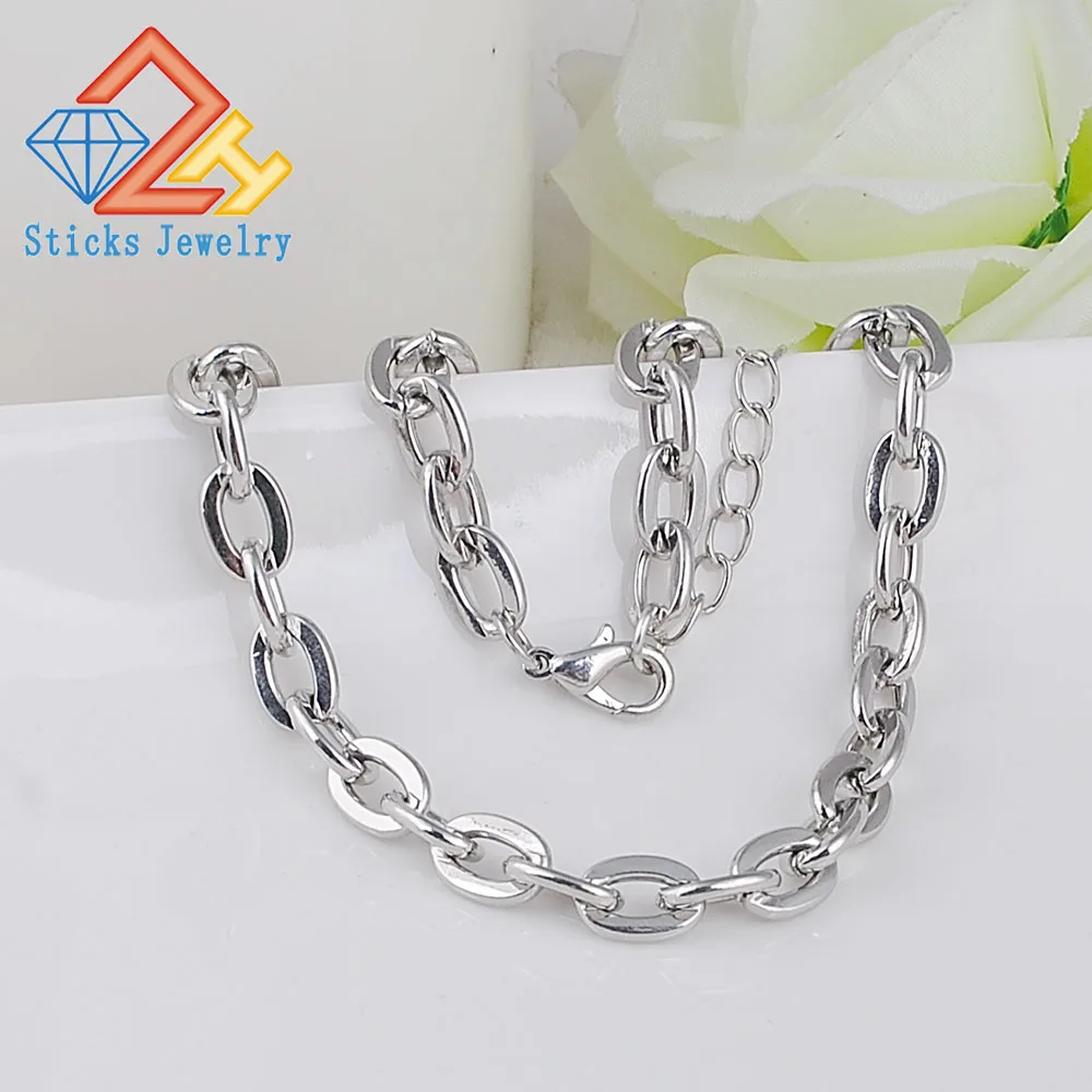 Sticks Jewelry Brand Trendy Chains Necklaces White K Plated Fashion Link Chain Charm Choker Necklace for Women and Men
Sticks Jewelry Brand Trendy Chains Necklaces White K Plated Fashion Link Chain Charm Choker Necklace for Women and Men