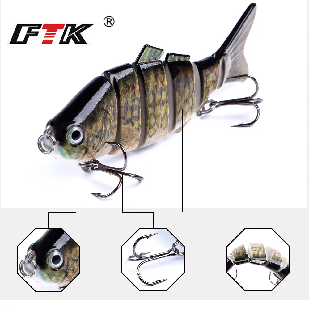 FTK Bass Fishing Lure 84mm/11g Wobblers Tackle 1pc Multi Segment Assorted Floating Swim Bait Hard Sinking Topwater Crankbait HF
FTK Bass Fishing Lure 84mm/11g Wobblers Tackle 1pc Multi Segment Assorted Floating Swim Bait Hard Sinking Topwater Crankbait HF