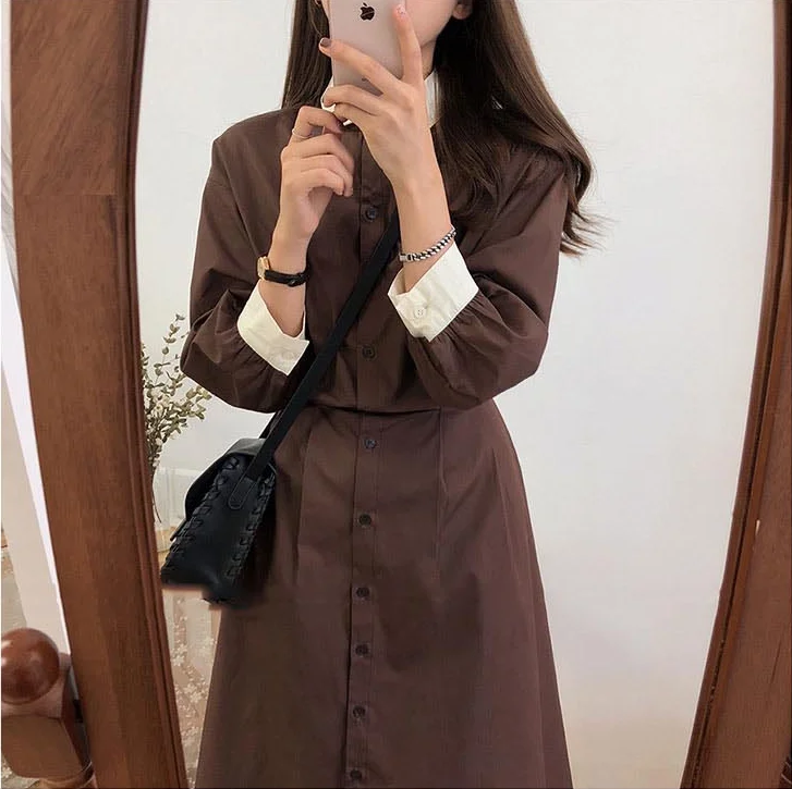 Romantic Retro Style a Line Dress Puff Sleeve Buttons Midi Dress Kawaii Robe Femme Vestido Mujer Vestiti Donna
Romantic Retro Style a Line Dress Puff Sleeve Buttons Midi Dress Kawaii Robe Femme Vestido Mujer Vestiti Donna