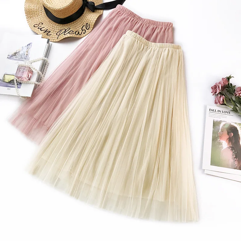 Wasteheart Spring Pink Black Khaki Women Skirt A-Line Casual Mid-Calf Long Skirt Mesh Clothing Sexy Sweet Sexy Long Skirts
Wasteheart Spring Pink Black Khaki Women Skirt A-Line Casual Mid-Calf Long Skirt Mesh Clothing Sexy Sweet Sexy Long Skirts