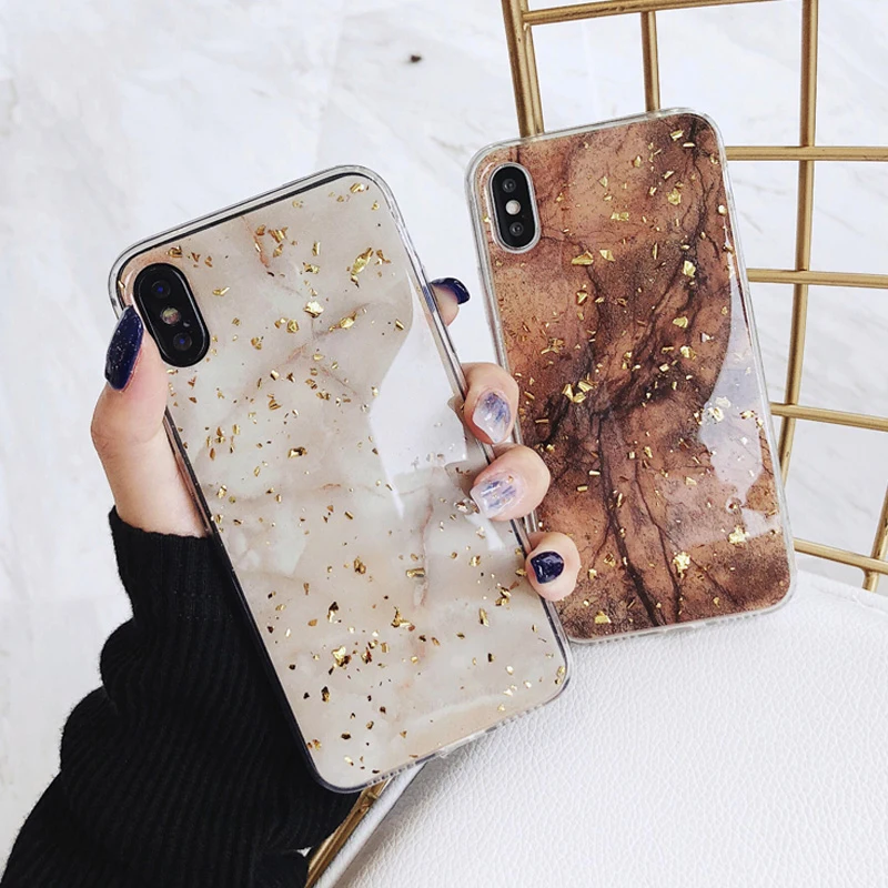 Luxury Gold Foil Bling Marble For iPhone X XS Max XR Soft TPU Phone Case Cover For iPhone 7 8 Plus 6 6s Glitter Case
Luxury Gold Foil Bling Marble For iPhone X XS Max XR Soft TPU Phone Case Cover For iPhone 7 8 Plus 6 6s Glitter Case