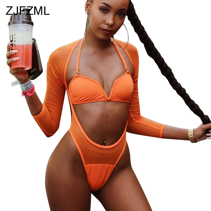 Summer Beach Two Piece Set Women Clothes Long Sleeve Mesh Patchwork One Piece Overall + Spaghetti Strap Backless Crop Top Outfit
Summer Beach Two Piece Set Women Clothes Long Sleeve Mesh Patchwork One Piece Overall + Spaghetti Strap Backless Crop Top Outfit