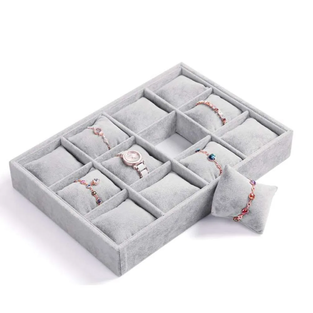 12 Grids Grey Color Velvet Bracelet Bangle Display Watch Case Jewelry Stand Holder Rack Jewelry Show
12 Grids Grey Color Velvet Bracelet Bangle Display Watch Case Jewelry Stand Holder Rack Jewelry Show