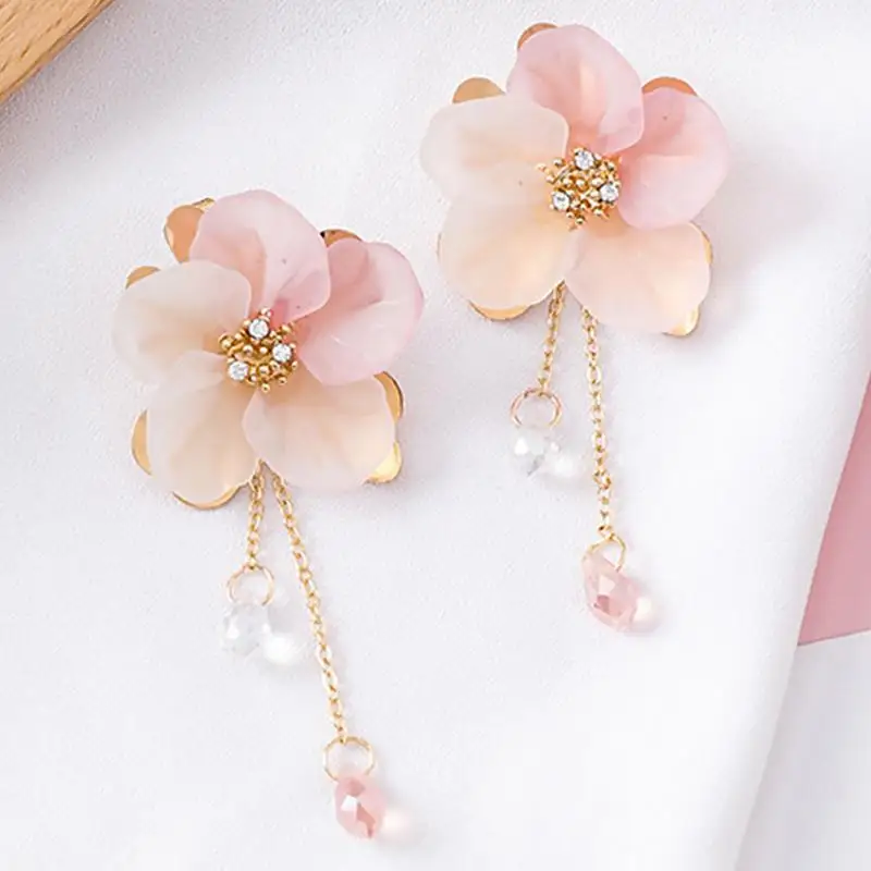1 Pair Women Shell Crystal Pendants Long Chain Tassel Flower Drop Petal Shell Earrings Fashion Jewelry Accessories
1 Pair Women Shell Crystal Pendants Long Chain Tassel Flower Drop Petal Shell Earrings Fashion Jewelry Accessories