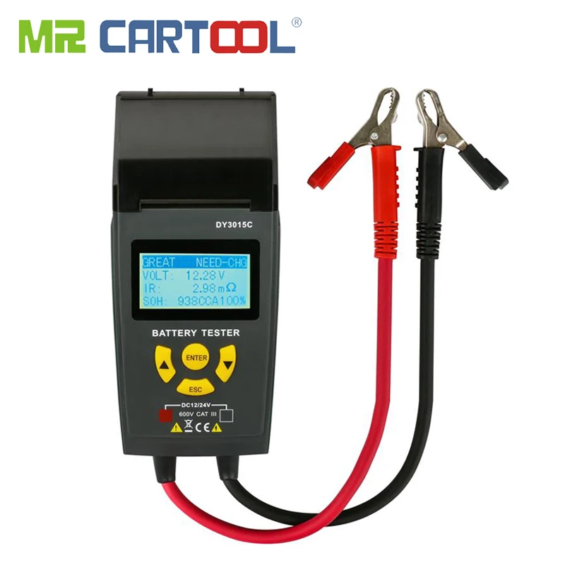 Car Battery Tester With Print 12V 24V Analyzer Lead-acid auto CCA IEC EN DIN JIS For Portable Printer Diagnostic Tool DY3015C
Car Battery Tester With Print 12V 24V Analyzer Lead-acid auto CCA IEC EN DIN JIS For Portable Printer Diagnostic Tool DY3015C
