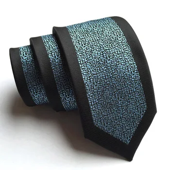 6cm Unique Skinny Tie Fashion Panel Necktie Black Bordered Gravata with Blue Solid Cravat
6cm Unique Skinny Tie Fashion Panel Necktie Black Bordered Gravata with Blue Solid Cravat