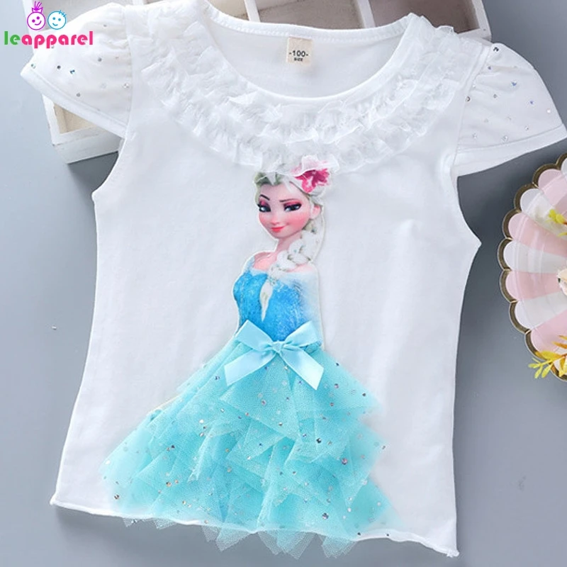 New Summer Princess Girls T Shirt Princess Ana Elsa Children Cotton Tops Tees Lace T-Shirt Diamond Appliques Kids T-shirt
New Summer Princess Girls T Shirt Princess Ana Elsa Children Cotton Tops Tees Lace T-Shirt Diamond Appliques Kids T-shirt