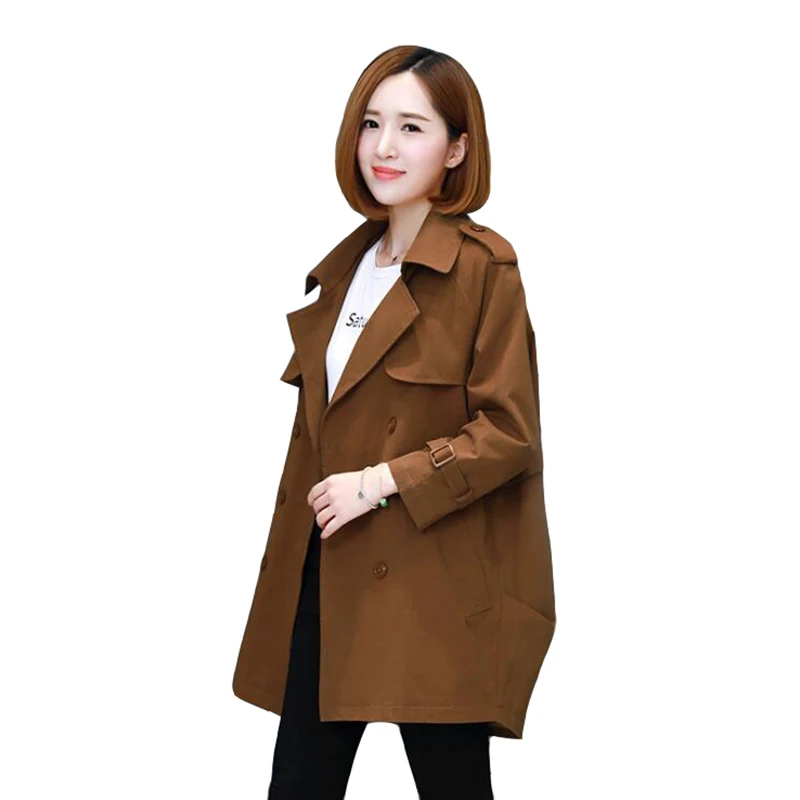 Plus Size 3XL Women Outerwear Fashion Double Breasted Casual Trenchcoats Turn Down Collar Loose Casual Trench Windbreakers T230
Plus Size 3XL Women Outerwear Fashion Double Breasted Casual Trenchcoats Turn Down Collar Loose Casual Trench Windbreakers T230