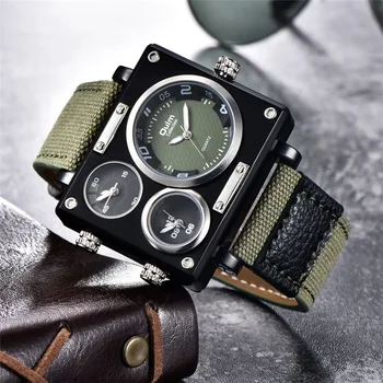 Oulm Hot Sale Dropshipping Multiple Time Zone Watch Square Big Dial Casual Fabric Strap Wristwatch Sport Men's Quartz Watches
Oulm Hot Sale Dropshipping Multiple Time Zone Watch Square Big Dial Casual Fabric Strap Wristwatch Sport Men's Quartz Watches
