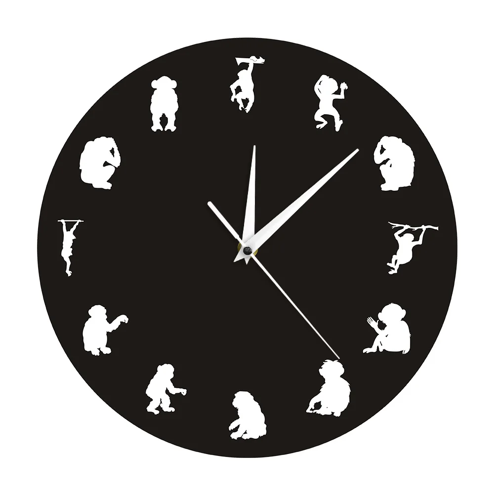 Jungle Safari Animal Chimpanzee Wall Decor Wall Clock Gorilla Monkey Kid Room Nursery Modern Wall Clock Gift Monkey Ape Lovers
Jungle Safari Animal Chimpanzee Wall Decor Wall Clock Gorilla Monkey Kid Room Nursery Modern Wall Clock Gift Monkey Ape Lovers