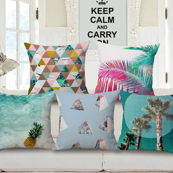 Decorative Cotton Linen Cushion Cover 45X45Cm Capa de Dlmofada Sofa Bedding Throw Pillow Case Beach Coconut trees pineapple
Decorative Cotton Linen Cushion Cover 45X45Cm Capa de Dlmofada Sofa Bedding Throw Pillow Case Beach Coconut trees pineapple