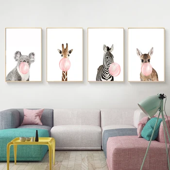 Lovely Animal Nordic Canvas Painting Home Cute Giraffe Pink Balloon Picture Living Room Kid Bedroom Wall Art DIY Backdrop Supply
Lovely Animal Nordic Canvas Painting Home Cute Giraffe Pink Balloon Picture Living Room Kid Bedroom Wall Art DIY Backdrop Supply