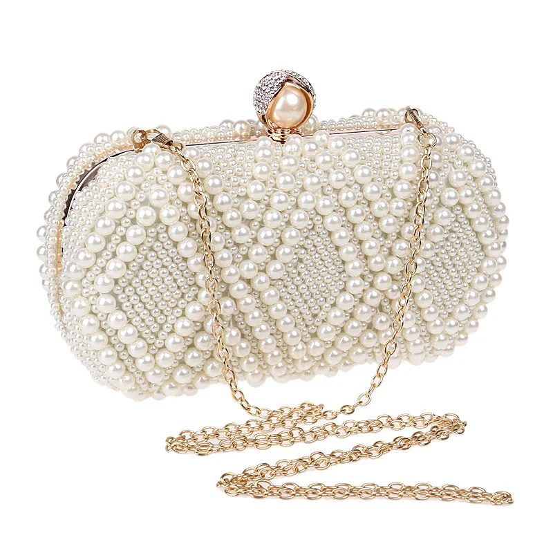 Elegant Ladies Evening Clutch Bag with Chain Pearl Shoulder Bag Women's Handbags Purse Wallets for Wedding Dinner
Elegant Ladies Evening Clutch Bag with Chain Pearl Shoulder Bag Women's Handbags Purse Wallets for Wedding Dinner