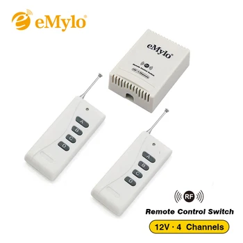 eMylo DC 12V RF Wireless Switch, Remote Control Light Switch 433Mhz 4 Channels Relay Receiver With White 4-buttons Transmitter
eMylo DC 12V RF Wireless Switch, Remote Control Light Switch 433Mhz 4 Channels Relay Receiver With White 4-buttons Transmitter