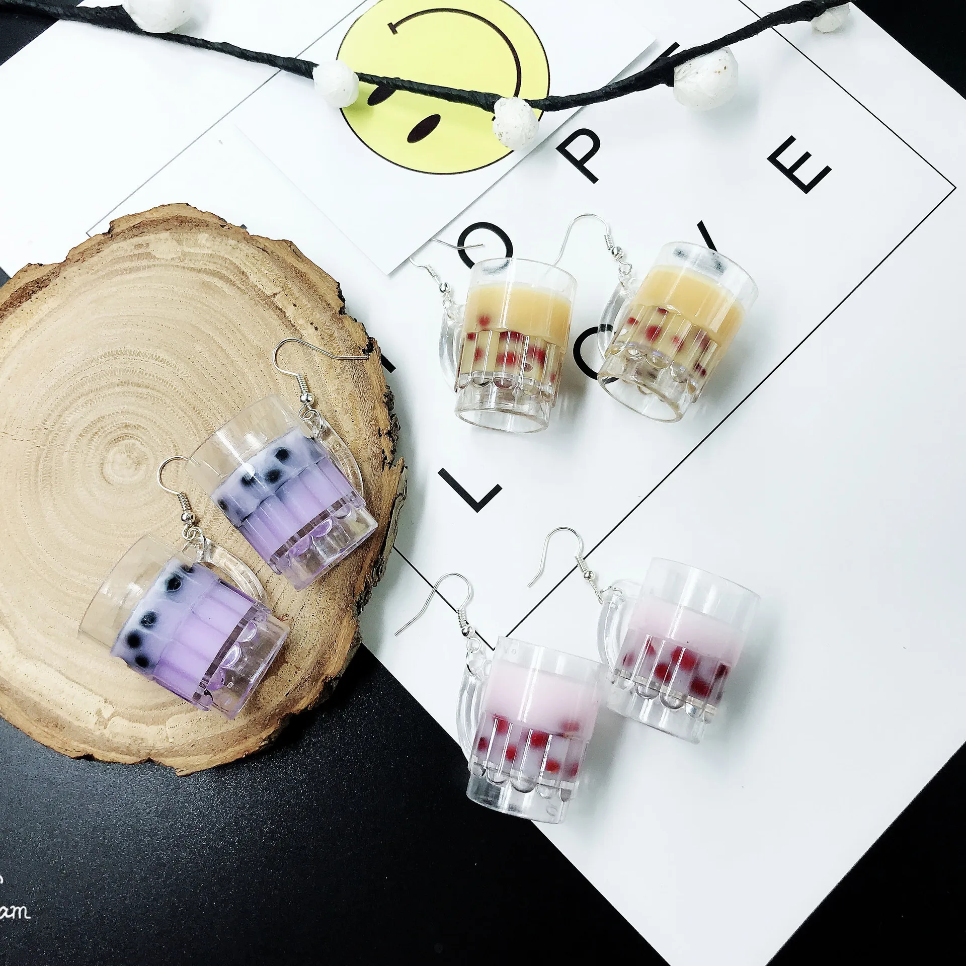 Pearl milk tea Drop Earrings for Women Fashion Accessories Girl DIY Handmade Unique Personality Dangle Earrings Jewelry Gift
Pearl milk tea Drop Earrings for Women Fashion Accessories Girl DIY Handmade Unique Personality Dangle Earrings Jewelry Gift