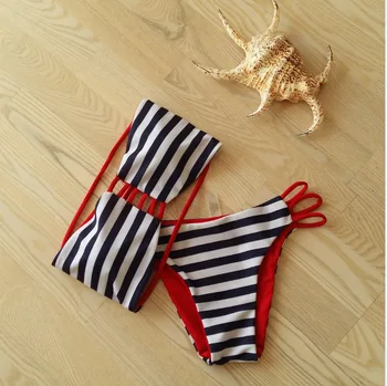 

Push Up Colorful Striped Bikinis Set Women Swimwear Swimsuit Bathing Suit Beach Wear Brazilian Maillot De Bain Plavky Biquini