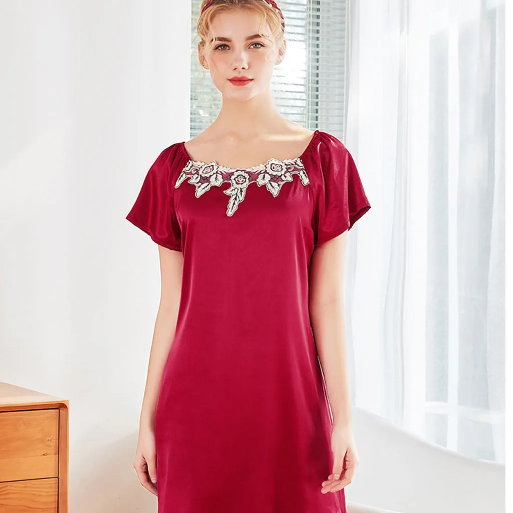 JAYCOSIN 2019 New Summer Women Sleepwear Sexy Sleepshirt Solid Satin Erotic Nightdress Short Sleeve Lace Mini home wear 9042210
JAYCOSIN 2019 New Summer Women Sleepwear Sexy Sleepshirt Solid Satin Erotic Nightdress Short Sleeve Lace Mini home wear 9042210