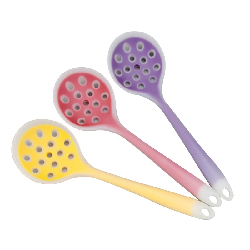 High Quality Food Filter Spoon Oil Strainer Silicone Long Handle Hanging Cooking Hot Pot Soup Ladle Kitchen Tool (Random Color)
High Quality Food Filter Spoon Oil Strainer Silicone Long Handle Hanging Cooking Hot Pot Soup Ladle Kitchen Tool (Random Color)