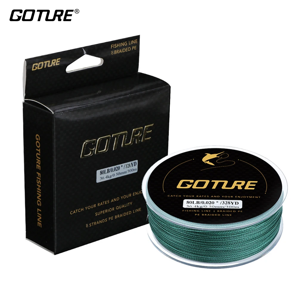 Goture 300m 8 Strands pe braided fishing line Super Strong Braided Wire Multifilament Line 20-80LB
Goture 300m 8 Strands pe braided fishing line Super Strong Braided Wire Multifilament Line 20-80LB