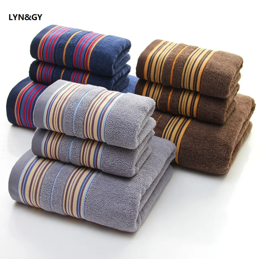 2019 New Bathroom Towels 3-Pieces Cotton Towel Set Bathroom Thicker Stripe Absorbent Bath Towel Face Towels Beach Gifts LZA017
2019 New Bathroom Towels 3-Pieces Cotton Towel Set Bathroom Thicker Stripe Absorbent Bath Towel Face Towels Beach Gifts LZA017