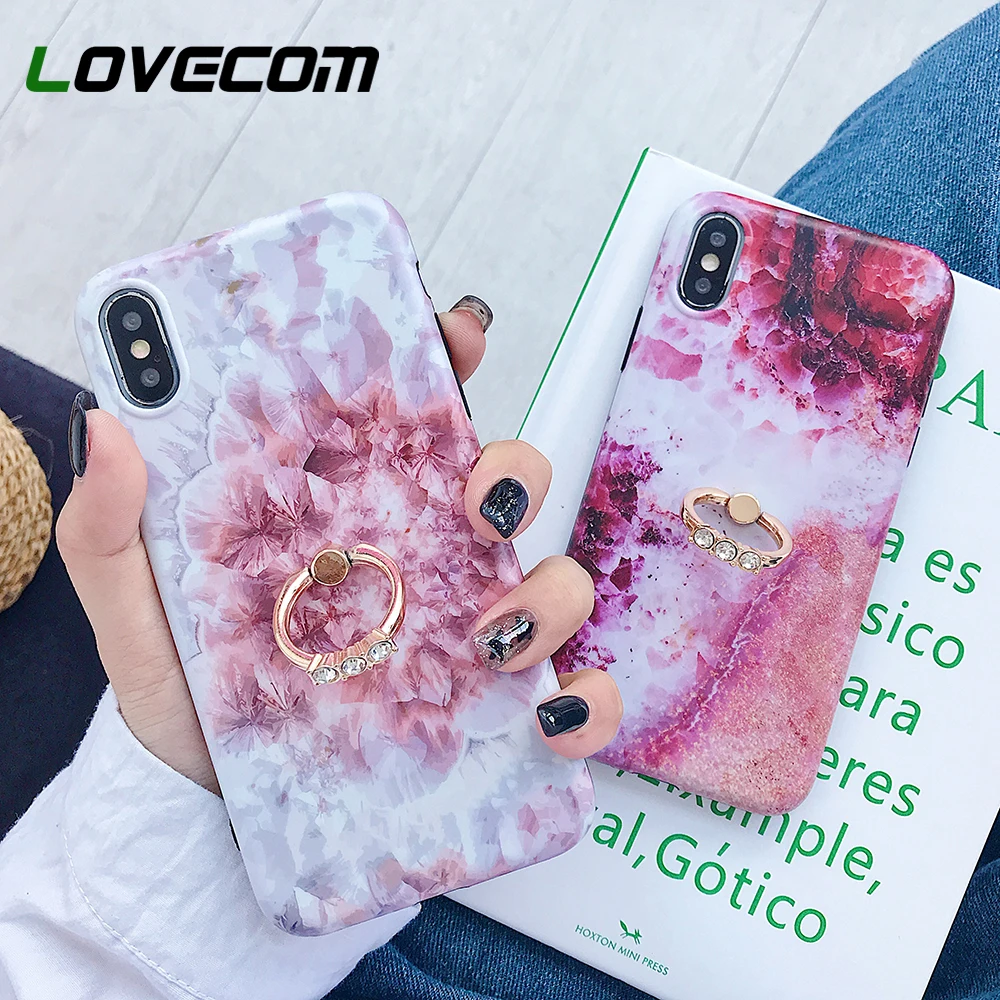LOVECOM Phone Case For iPhone XR XS Max 6 6S 7 8 Plus X Crystal Marble Matte Soft IMD Back Cover Coque With Finger Ring Gift
LOVECOM Phone Case For iPhone XR XS Max 6 6S 7 8 Plus X Crystal Marble Matte Soft IMD Back Cover Coque With Finger Ring Gift
