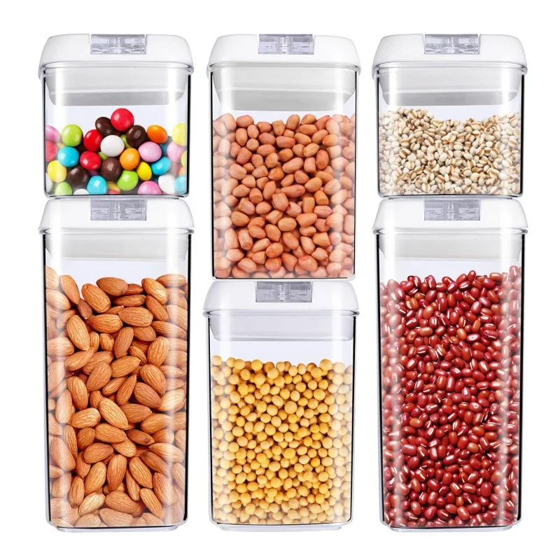 Acrylic Food Storage Tank Plastic Container Transparent Seal Multi-piece Easy To Buckle Tank Multi-capacity Kitchen Storage Box
Acrylic Food Storage Tank Plastic Container Transparent Seal Multi-piece Easy To Buckle Tank Multi-capacity Kitchen Storage Box