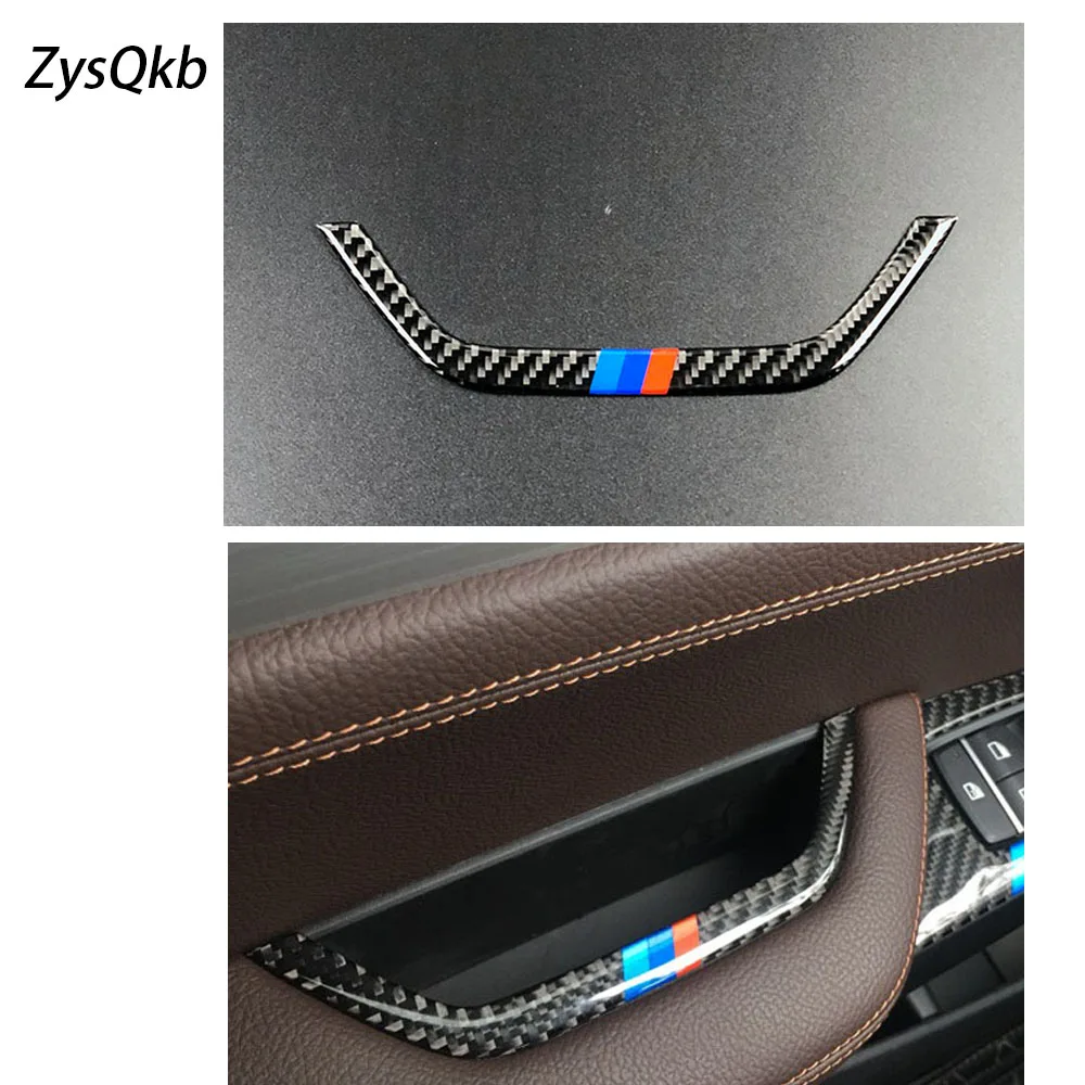 Фото For BMW F25 F26 Interior Carbon Fiber Car Door Armrest Storage Box Frame Cover Trim 2011-2017 X3 X4 Accessories | Автомобили и