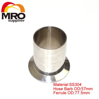 2-1/4" 57mm Sanitary Hose Barb Pipe Fitting Tri Clamp Type 77.5mm Ferrule Quick Connector Stainless Steel SS 304 SSH57
2-1/4" 57mm Sanitary Hose Barb Pipe Fitting Tri Clamp Type 77.5mm Ferrule Quick Connector Stainless Steel SS 304 SSH57