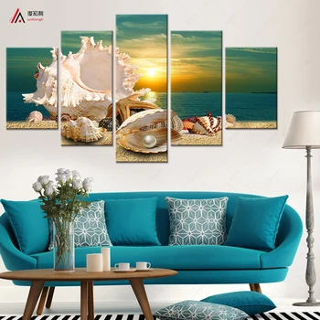 5 Panel Modern Printed Blue Beach Sea Scenes Pictures Wall Art Home Decor For The Shell Sea Paintings Living Room PR053
5 Panel Modern Printed Blue Beach Sea Scenes Pictures Wall Art Home Decor For The Shell Sea Paintings Living Room PR053