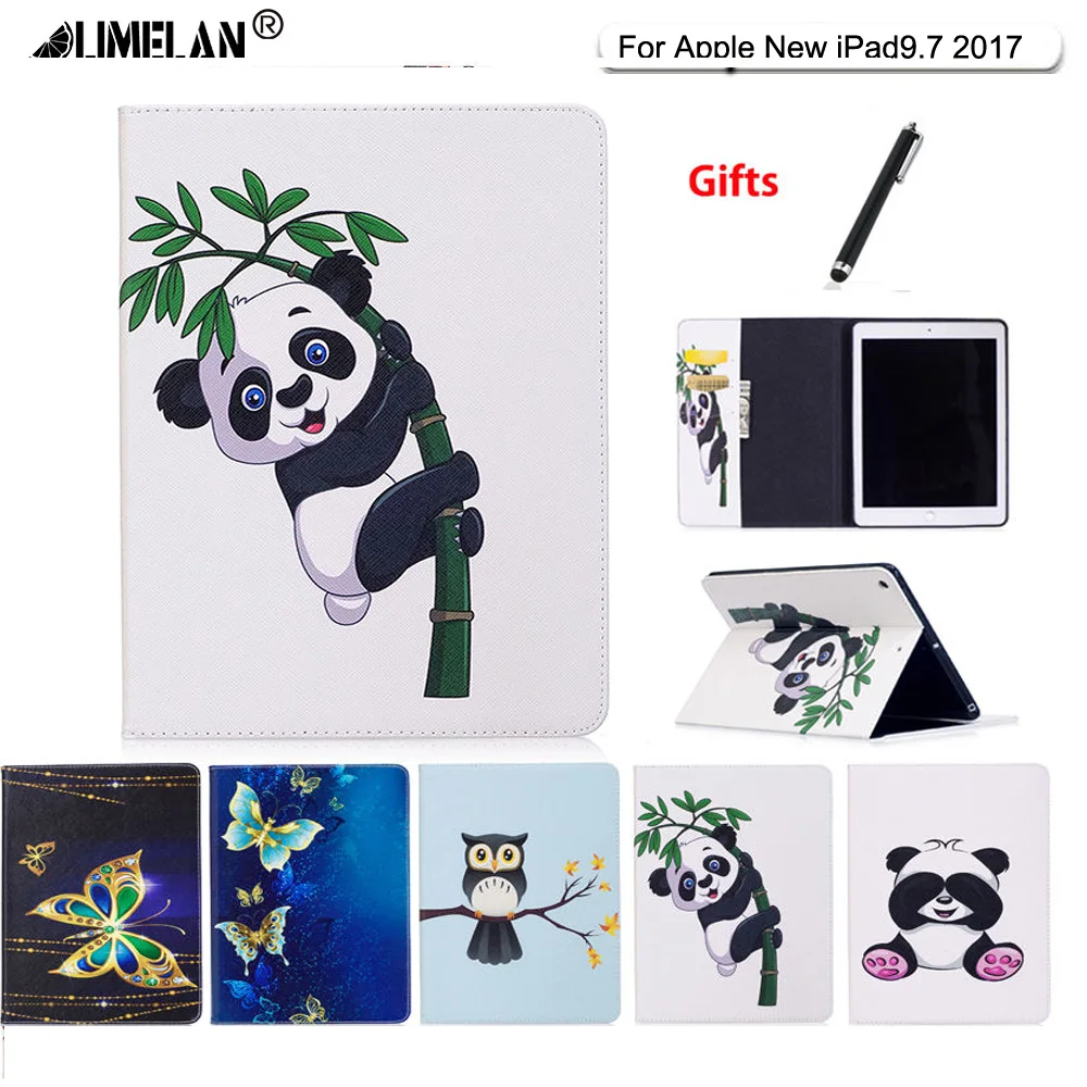 LIMELAN Fashion Panda Owl Pattern Case For Apple New iPad 9.7 2017 Smart Case Cover A1822 Funda Tablet PU Leather Stand Shell
LIMELAN Fashion Panda Owl Pattern Case For Apple New iPad 9.7 2017 Smart Case Cover A1822 Funda Tablet PU Leather Stand Shell