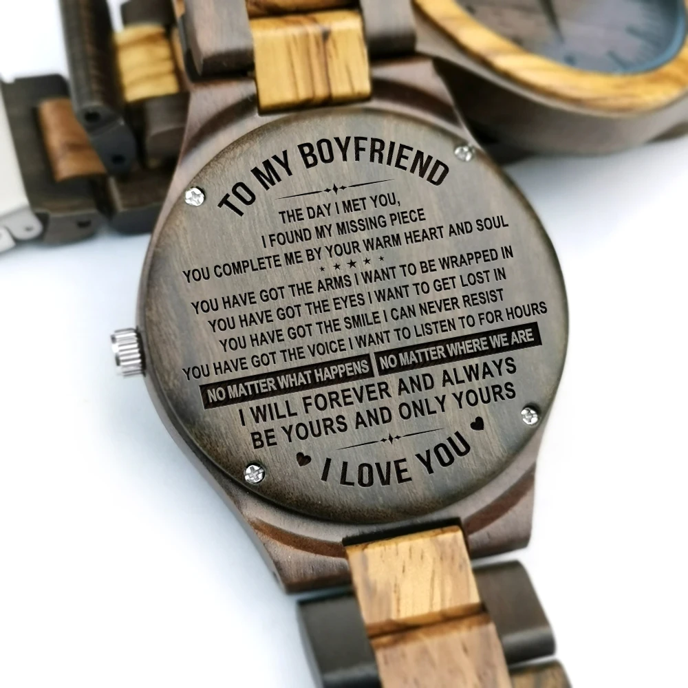 To My Boyfriend-Wooden Watch Men Luxury Stylish Wood Timepieces Chronograph Military Quartz Watches Birthday Anniversary Gifts
To My Boyfriend-Wooden Watch Men Luxury Stylish Wood Timepieces Chronograph Military Quartz Watches Birthday Anniversary Gifts