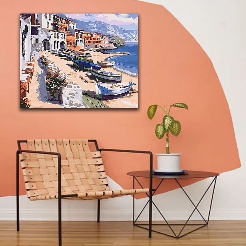 DIY colorings pictures by numbers with colors Seaside garden castle picture drawing painting by numbers framed Home
DIY colorings pictures by numbers with colors Seaside garden castle picture drawing painting by numbers framed Home