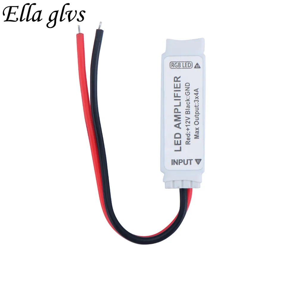 Mini LED RGB Amplifier DC 12V 3* 4A light bar Repeater For MD 5050 3528 led strip 10PCS/lot | Освещение