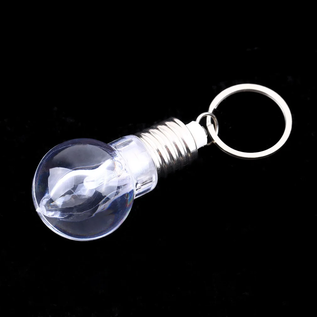Creative Colorful Bike Light Changing LED Bicycle Light Mini Bulb Lamp Key Chain Ring Keychain Clear Bike Lamp Torch Keyring
