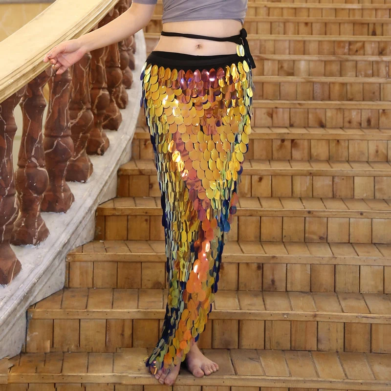 New 2019 Women Dance Wear Accessories Golden Mermaid Over-Skirt Adjustable Fit Round Sequins Hip Scarf Belly Dance Skirts
New 2019 Women Dance Wear Accessories Golden Mermaid Over-Skirt Adjustable Fit Round Sequins Hip Scarf Belly Dance Skirts
