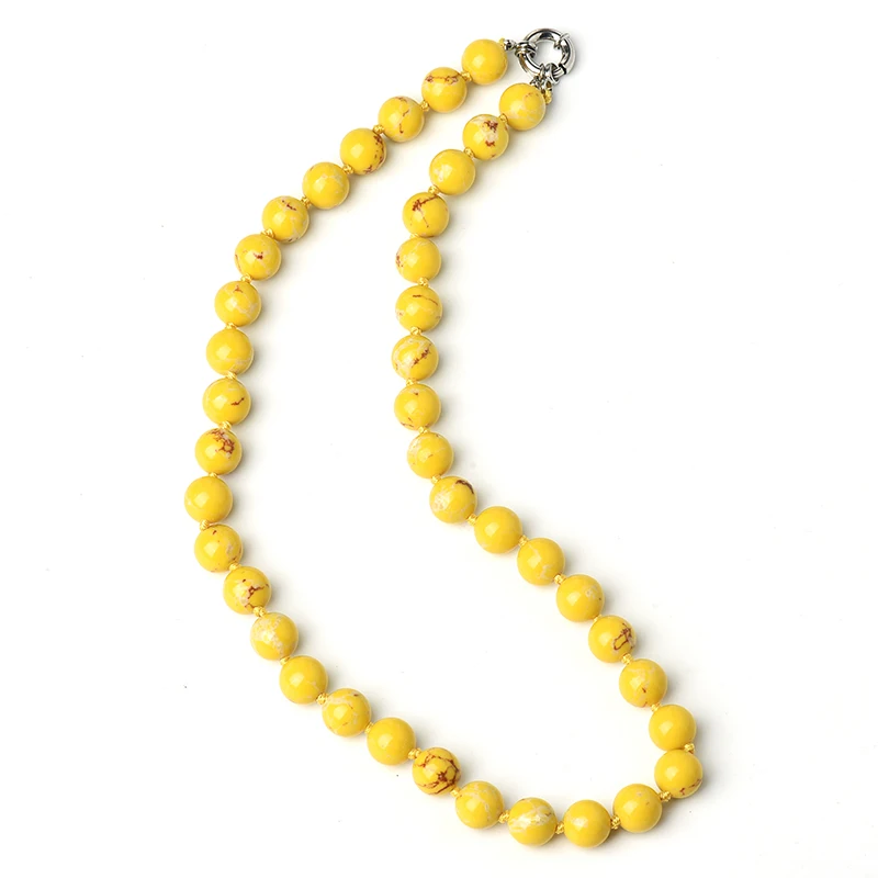 The yellow Syn-thetic emperor stone Necklace Having Dark red stripes and A bright yellow color 10 MM Beads
The yellow Syn-thetic emperor stone Necklace Having Dark red stripes and A bright yellow color 10 MM Beads