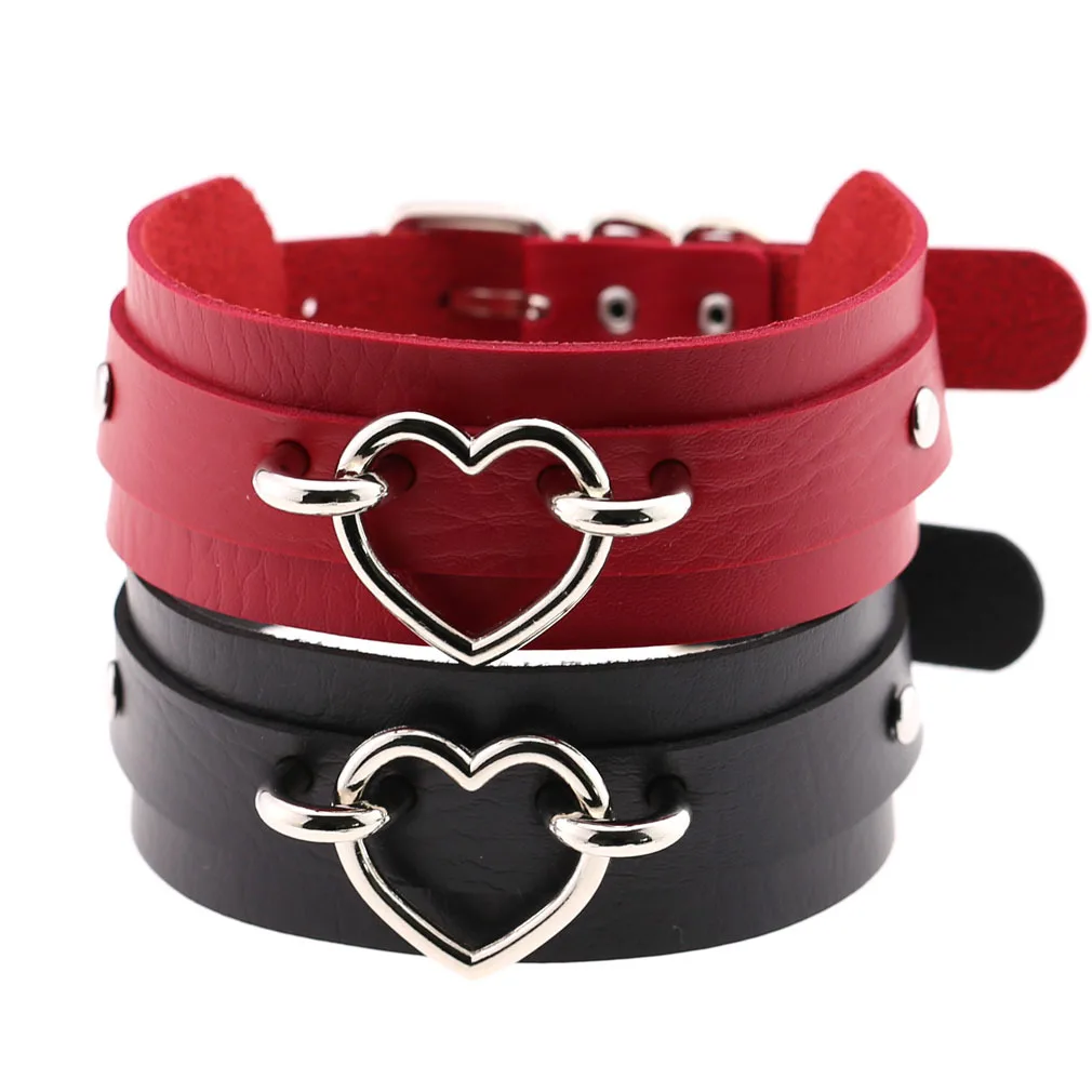 Meajoe Pu Leather Choker Heart Collar Bondage Goth Choker Women Belt Necklace Punk Trendy Rock Sexy Gothic jewelry
Meajoe Pu Leather Choker Heart Collar Bondage Goth Choker Women Belt Necklace Punk Trendy Rock Sexy Gothic jewelry
