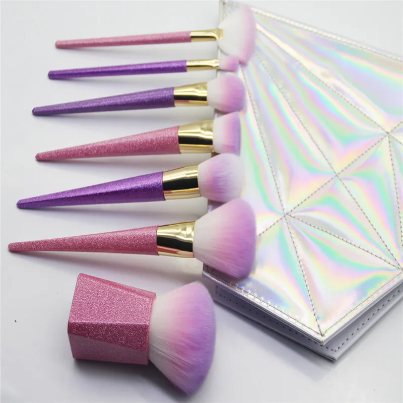New Frosted 7Pcs Makeup Brush Fantasy Set Eyeshadow Eyelid Eyebrow Eyeliner Lip Brushes Gradient Purple Handle Cosmetics Kits
New Frosted 7Pcs Makeup Brush Fantasy Set Eyeshadow Eyelid Eyebrow Eyeliner Lip Brushes Gradient Purple Handle Cosmetics Kits