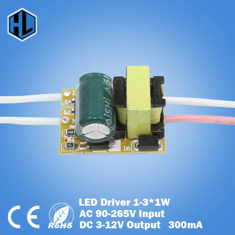 1-3W LED Driver Power Supply Adapter Input AC90-265V Output DC3-12V Constant Current 240-300mA Transformer for Led Lamp DIY
1-3W LED Driver Power Supply Adapter Input AC90-265V Output DC3-12V Constant Current 240-300mA Transformer for Led Lamp DIY